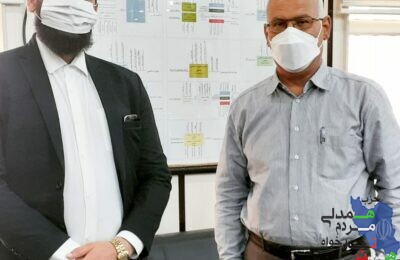 دیدار مهندس عباس فخری مسئول حزب همت در استان خوزستان با رییس پالایشگاه شهرستان آبادان